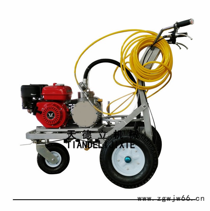 双喷枪划线机 6.5HP汽油人行道斑马线划线机 驾校社区划线机图3