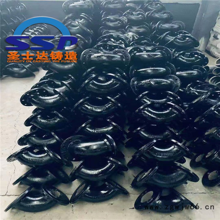 插盘直管 球墨铸铁法兰短管 承插管件价格 圣士达铸造图8