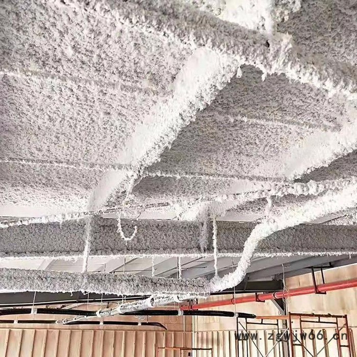 无机纤维喷涂 硬质无机纤维喷涂 硬质矿物纤维喷涂 机房顶棚保温吸音喷涂图5