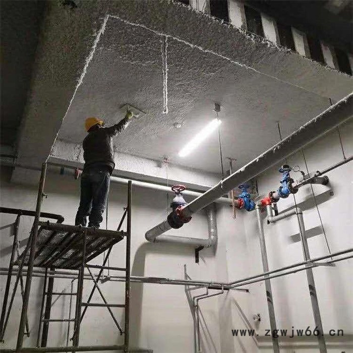 无机纤维喷涂 硬质无机纤维喷涂 硬质矿物纤维喷涂 机房顶棚保温吸音喷涂图6