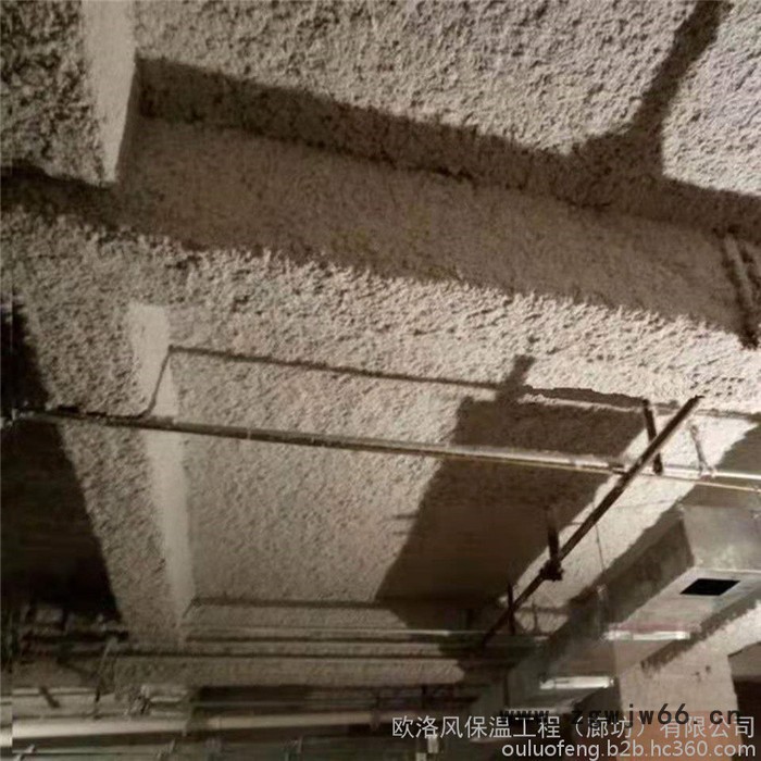 防火玻璃纤维无机喷涂 阻燃无机纤维喷涂 喷涂材料 欧洛风建材 全国施工图5