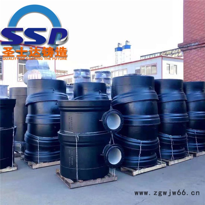 供应DN1400x200球墨铸铁三通 DN400x300丁字管件 T型铸铁管件实力厂家 圣士达铸造图2