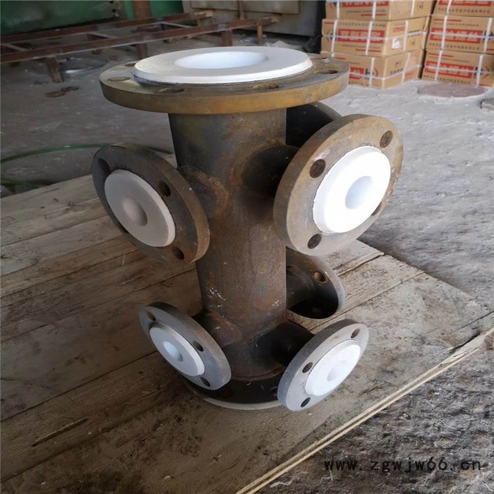 沧浩管件  生产机械设备用衬PTFE管件  衬PTPE三通 碳钢衬四氟弯头  钢衬四氟管件图3