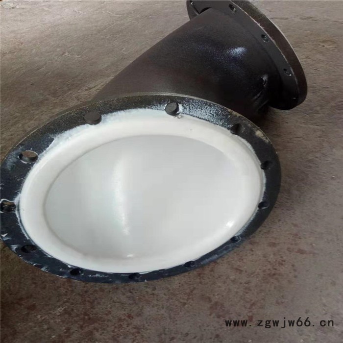 沧浩管件  生产机械设备用衬PTFE管件  衬PTPE三通 碳钢衬四氟弯头  钢衬四氟管件图2