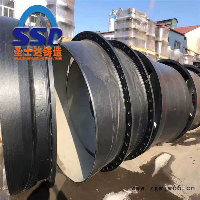 盘承短管 球墨铸铁乙管 法兰承口管件价格 圣士达铸造图5