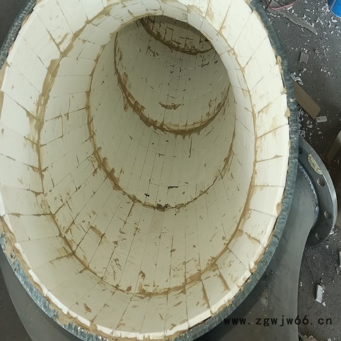 聚润氧化铝内衬管道 高铝复合内衬管件 耐磨陶瓷贴片管道 可订制图2