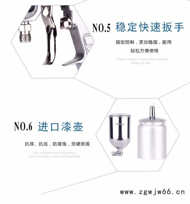 原装**台湾宝丽R77R71喷枪气动喷漆枪上下壶高雾化R2R喷枪R2F枪图2