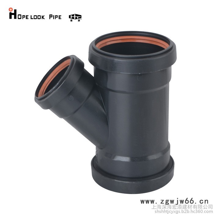 宏添管道HDPE三层静音管同层排水器同层排水三通管件HDPE单页片单立管图8