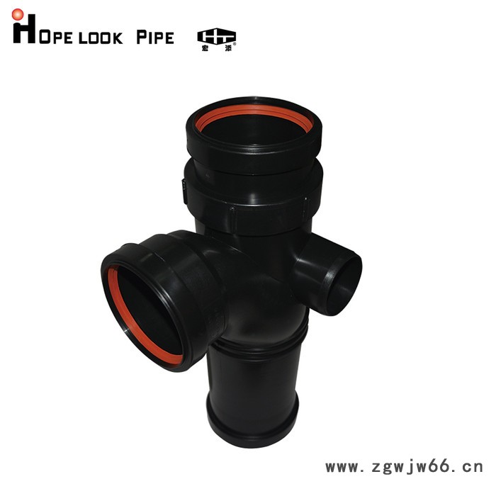 宏添管道HDPE三层静音管同层排水器同层排水三通管件HDPE单页片单立管图2