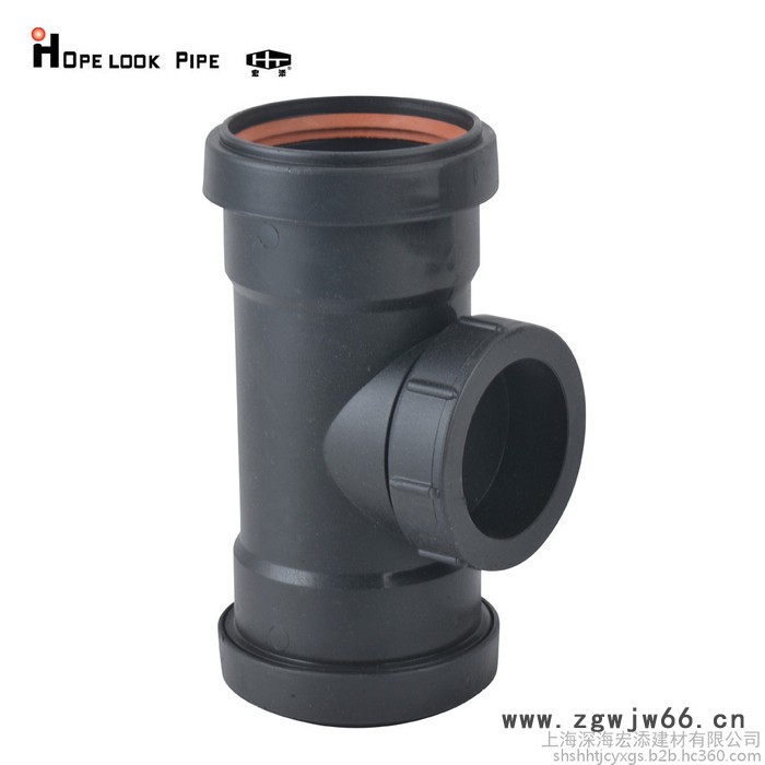 宏添管道HDPE三层静音管同层排水器同层排水三通管件HDPE单页片单立管图6