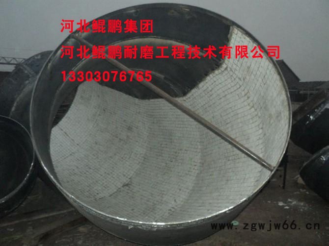 鲲鹏DN15  陶瓷耐磨管件弯头  内衬陶瓷耐磨管   复合陶瓷耐磨弯头   双金属耐磨弯头图2