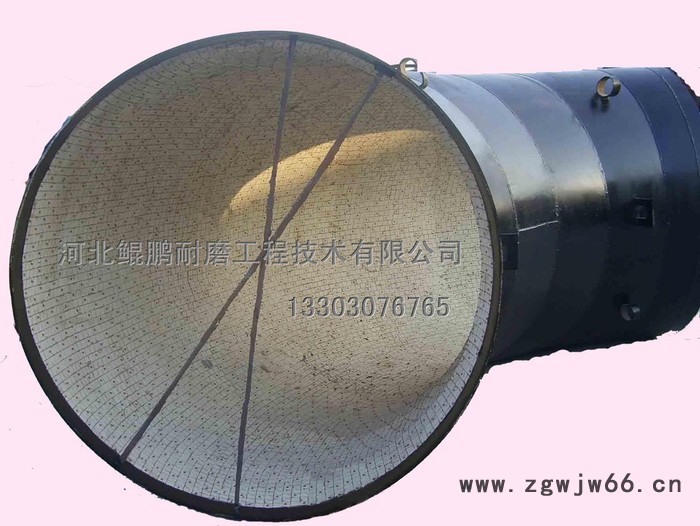 鲲鹏DN15  陶瓷耐磨管件弯头  内衬陶瓷耐磨管   复合陶瓷耐磨弯头   双金属耐磨弯头图3