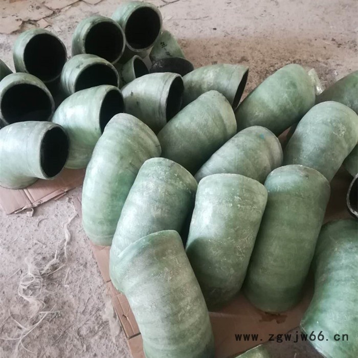 鸿硕DN150 玻璃钢管件手糊弯头 玻璃钢三通法兰弯头 脱硫塔弯头图6