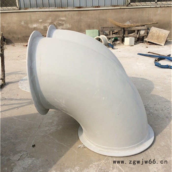 鸿硕DN150 玻璃钢管件手糊弯头 玻璃钢三通法兰弯头 脱硫塔弯头图8
