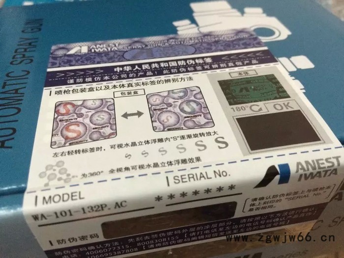 日本岩田进口喷枪W-101   油漆喷枪家具木器汽车高雾化喷漆枪