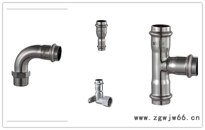 不锈钢管件 304不锈钢双卡压式异径直接头 厂家批发 工程单异径直接头 304卡压式异径直接头