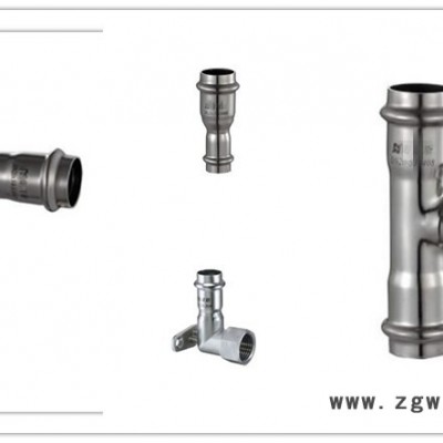 不锈钢管件 304不锈钢双卡压式异径直接头 厂家批发 工程单异径直接头 304卡压式异径直接头