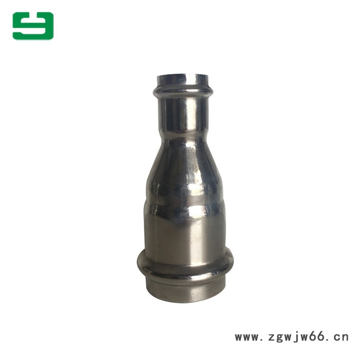 不锈钢管件 304不锈钢双卡压式异径直接头 厂家批发 工程单异径直接头 304卡压式异径直接头图6