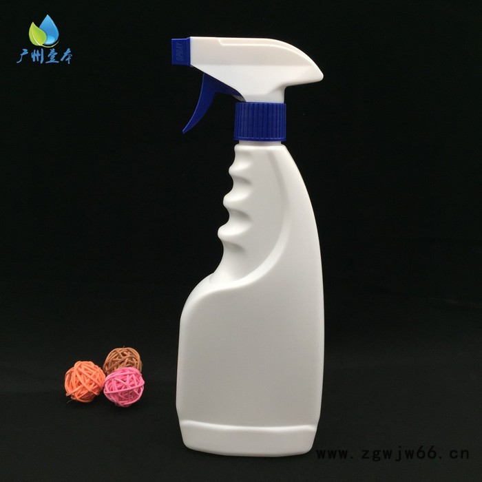 广州壹本**HDPE500ml手扣式喷枪瓶 瓶身带指印 清洁剂瓶 油污净瓶 500ml喷枪瓶 通用喷枪塑料包装瓶图2