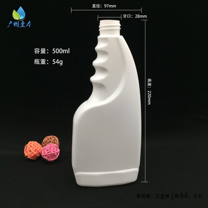 广州壹本**HDPE500ml手扣式喷枪瓶 瓶身带指印 清洁剂瓶 油污净瓶 500ml喷枪瓶 通用喷枪塑料包装瓶图5