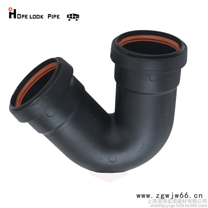 宏添 HDPE柔性承插管件Pe同层排水管室内同层排水卫生间同层排水PP静音管存水弯（带检查口）图3