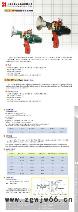 供应上海新业QDIII-250型调整电弧喷涂枪图2
