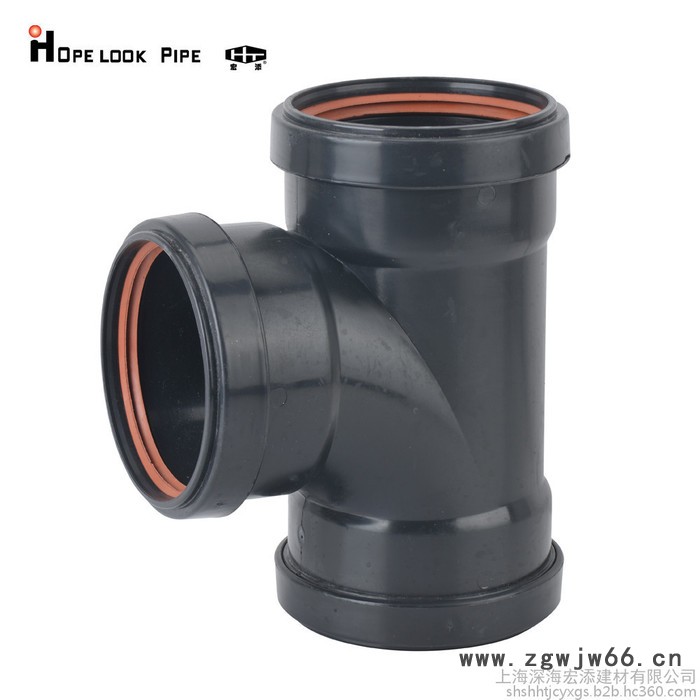 宏添 压盖式柔性承插管件HTPP排水管厂家PE特殊单立管排水同层排水高层同层排水双扩口45°弯头(带检查口)图5