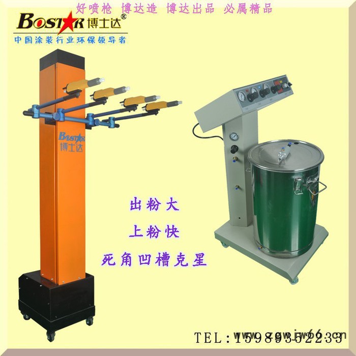 厂家专业研发生产自动粉体静电喷枪 静电喷塑枪 凹槽上粉效果好图3