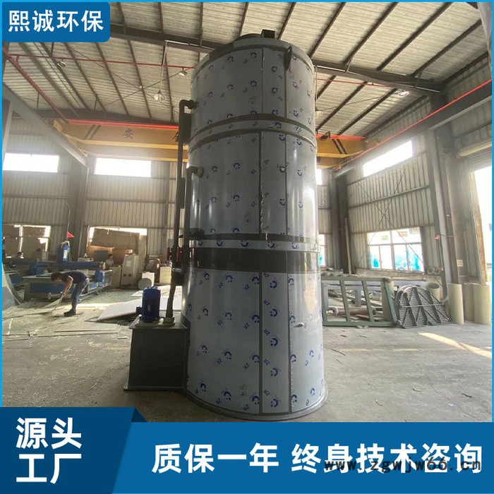 熙诚  高效喷淋脱硫塔 喷涂废气治理方案 酸液洗涤塔图3