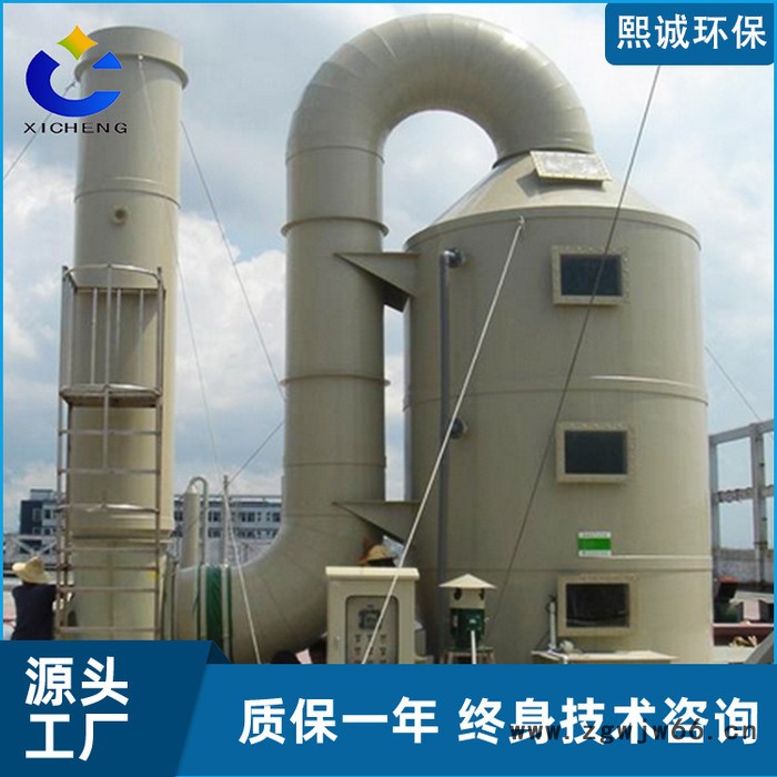 熙诚  高效喷淋脱硫塔 喷涂废气治理方案 酸液洗涤塔图5