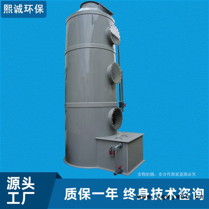 熙诚  高效喷淋脱硫塔 喷涂废气治理方案 酸液洗涤塔图6