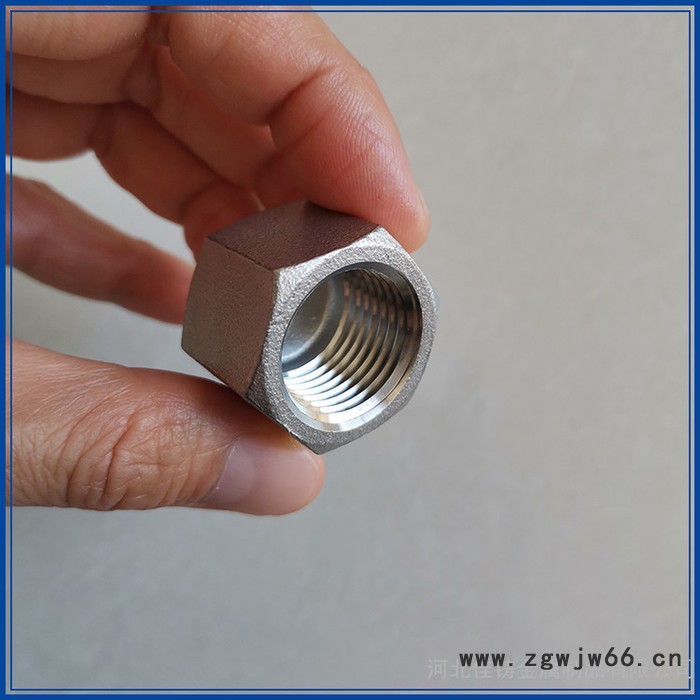 佳铸 1/8-4寸 不锈钢螺纹管帽 六角管帽 六角螺帽 可定做 水暖管件图3