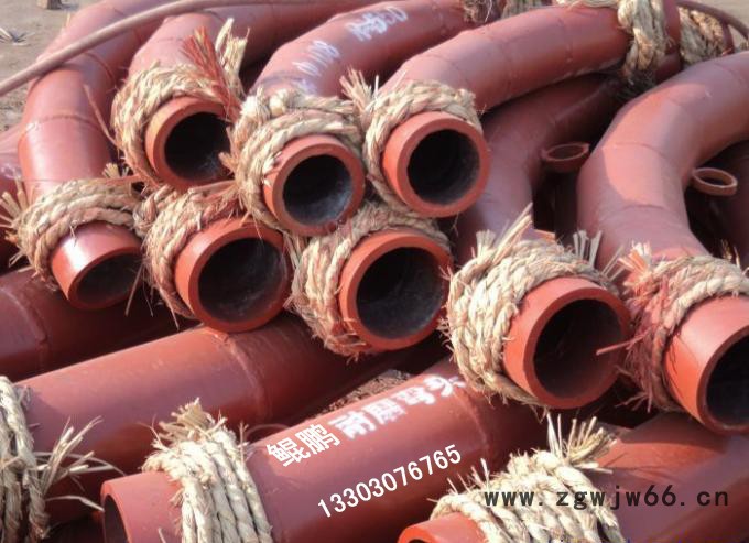 鲲鹏 DN100  复合陶瓷耐磨管道管件三通弯头图2