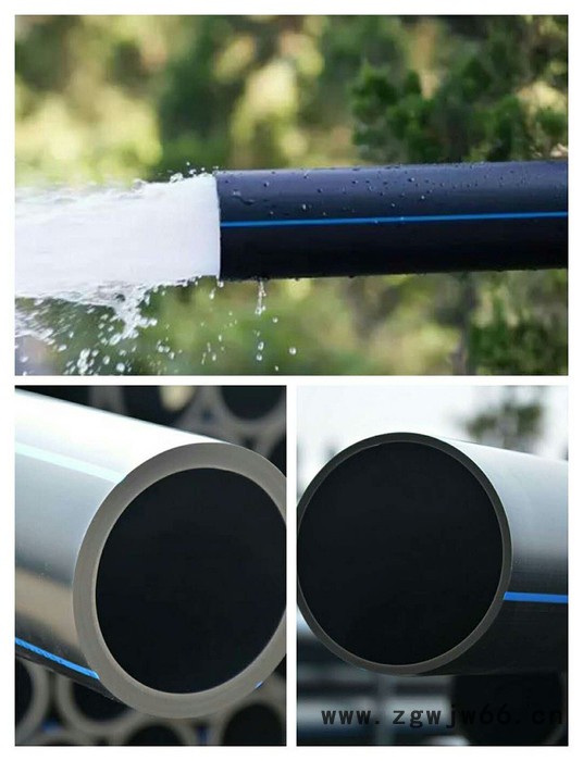 HDPE给水管 大口径聚乙烯实壁管 饮用水pe管件 排水管