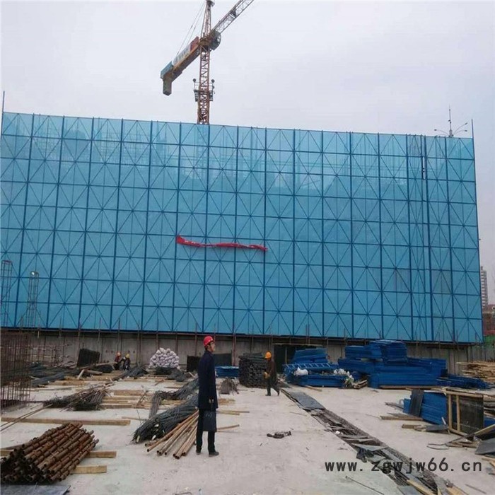 建筑工地外墙脚手架 规格齐全拓轩喷涂爬架网 建筑高层警示防护网 喷涂爬架网 供货商图6