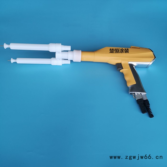 双枪头金马手动型静电粉末喷枪 喷粉枪 喷塑枪 喷涂枪 一枪双喷 静电喷涂设备配件 ** 质量保证图4