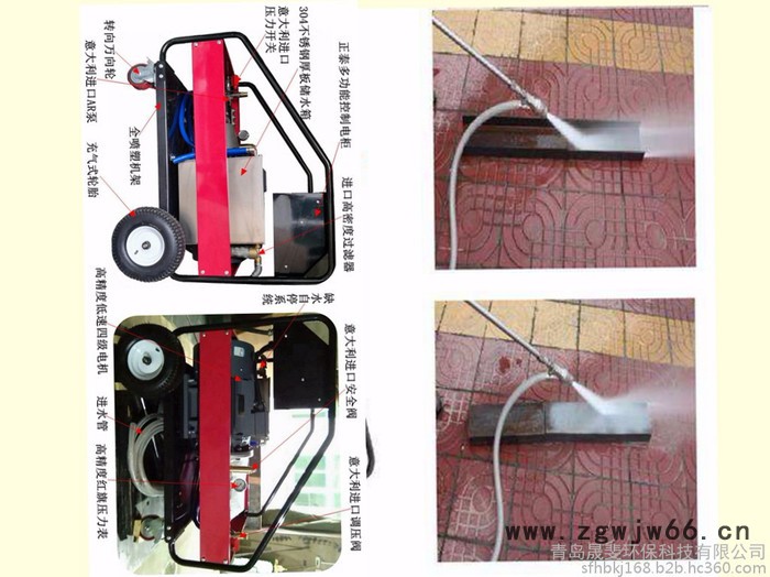 高压水设备生产厂家 晟斐环保 高压水清洗机 水喷砂机 高压水枪 喷枪图4