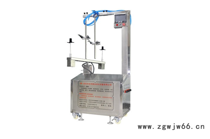 冠峰GF-1冠峰塑胶油漆往复喷涂机主要由供料装置、喷枪、雾化发生源构成。图2