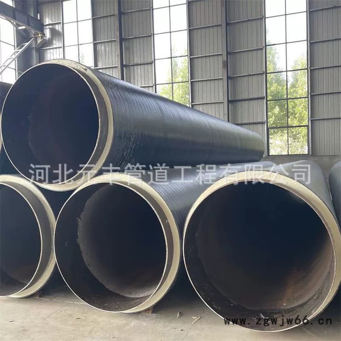 大口径聚氨酯喷涂缠绕保温管 预制直埋保温管 聚乙烯缠绕式供热保温管道图2