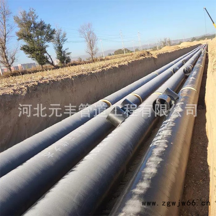 大口径聚氨酯喷涂缠绕保温管 预制直埋保温管 聚乙烯缠绕式供热保温管道图7