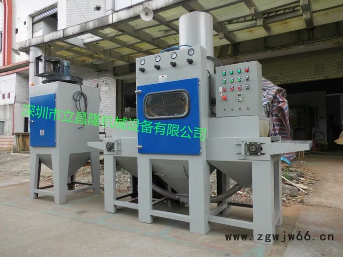 本公司供应立昌隆喷砂机LCL-1200SA-6把喷枪输送式自动喷砂机适用于手机壳笔记本电脑外壳充电宝外壳及其它产品喷砂。图4