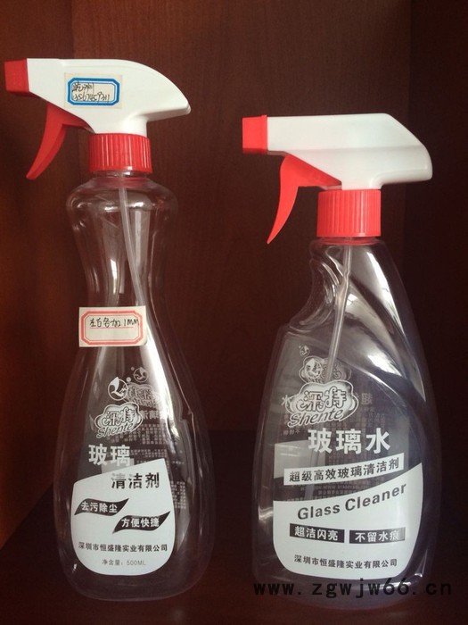 **500m高端新款l玻璃水瓶 喷枪瓶乳液瓶 PET塑料瓶 定制各类清洁剂瓶子