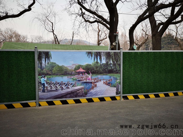 市围挡 美观耐用 拓轩钢板护栏 喷涂组合道路围挡 钢板护栏定制图2