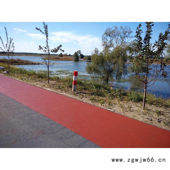 济南路艺 MMA彩色沥青  MMA彩色沥青防滑路面  透水混凝土材料厂家  彩色沥青喷涂图5