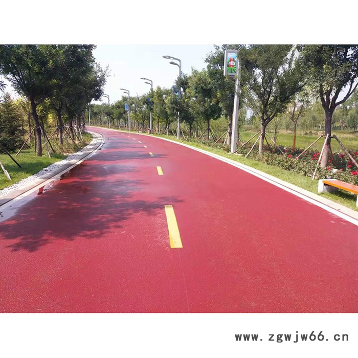 济南路艺 MMA彩色沥青  MMA彩色沥青防滑路面  透水混凝土材料厂家  彩色沥青喷涂图2