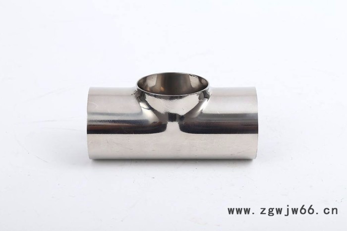 杰克龙  直销 304 食品卫生级平口三通等径平头镜面精抛焊接不锈钢管件**图2