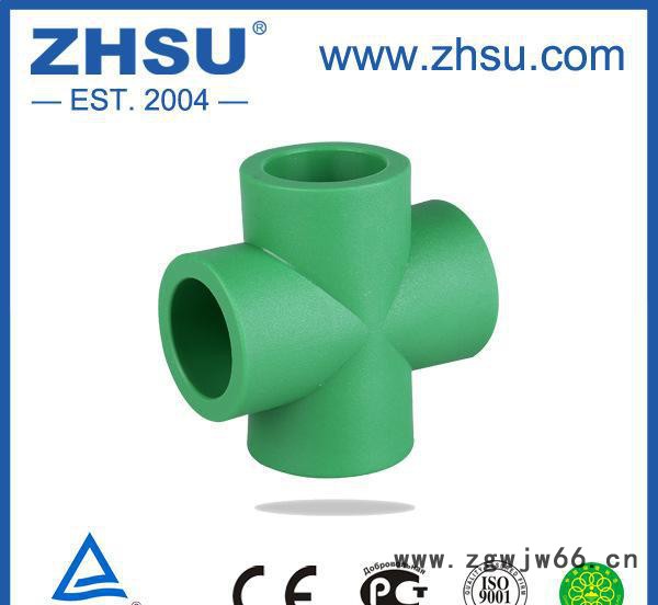 PP-R四通管件  PP-R等径四通  PPR四通  PPR平面四通图2