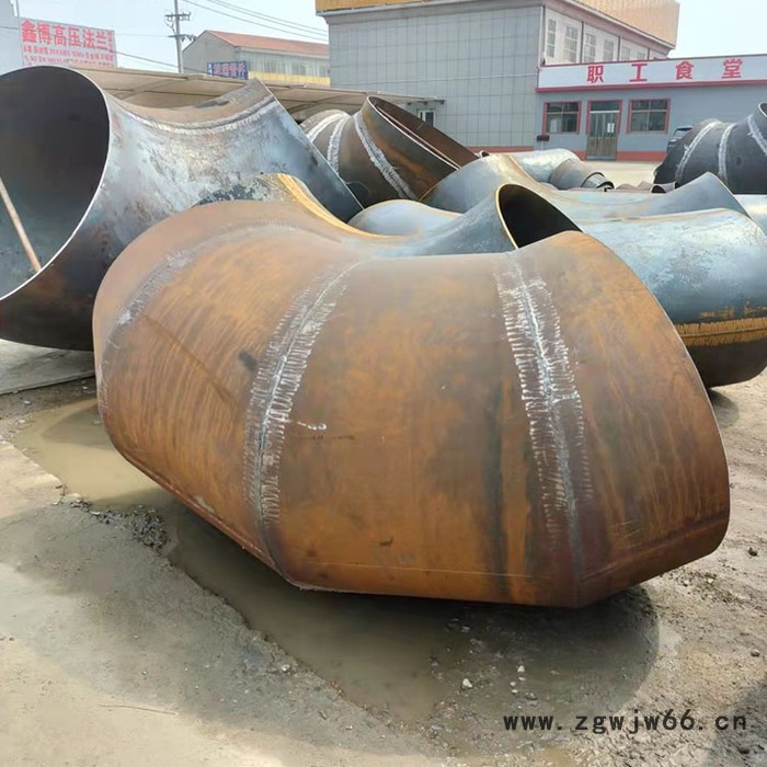 盛弘管件 碳钢冲压大口径弯头  焊接无缝弯头45度  定制冲压碳钢变径弯头图4