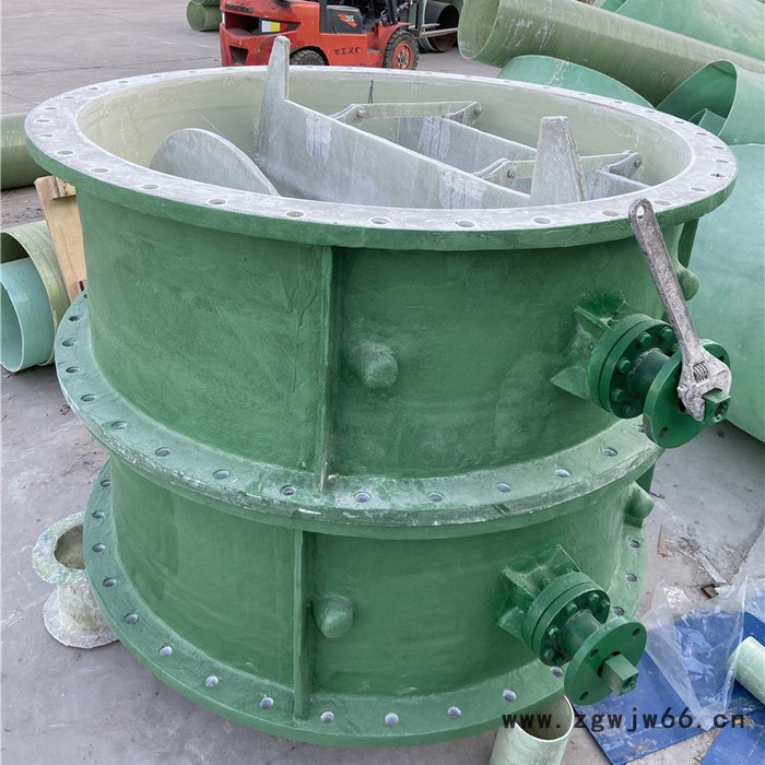 广吉  玻璃钢管件 耐腐蚀玻璃钢风阀 手糊风量调节阀图6