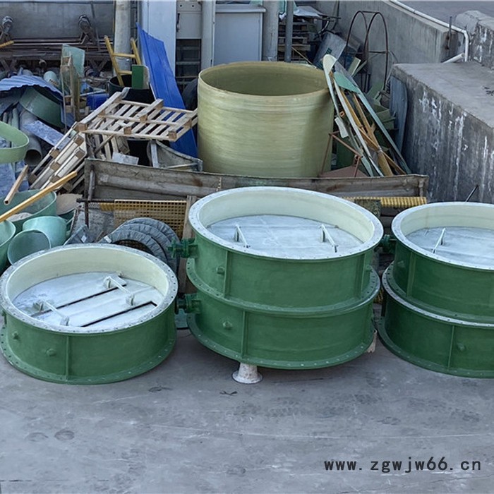 广吉  玻璃钢管件 耐腐蚀玻璃钢风阀 手糊风量调节阀图3